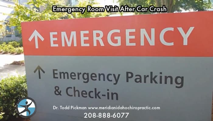 Image with text Emergency Room Visit After Car Crash