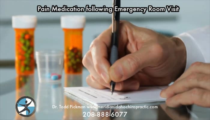 image with text Pain Medication following Emergency Room Visit