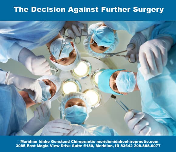 Image with text The Decision Against Further Surgery Meridian Idaho