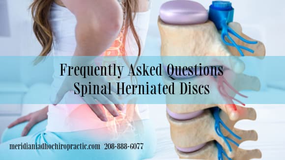 Image with text Frequently Asked Questions Spinal Herniated Discs