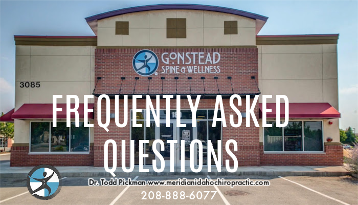 Image of Meridian Idaho Gonstead Spine & Wellness with text "Frequently Asked Questions